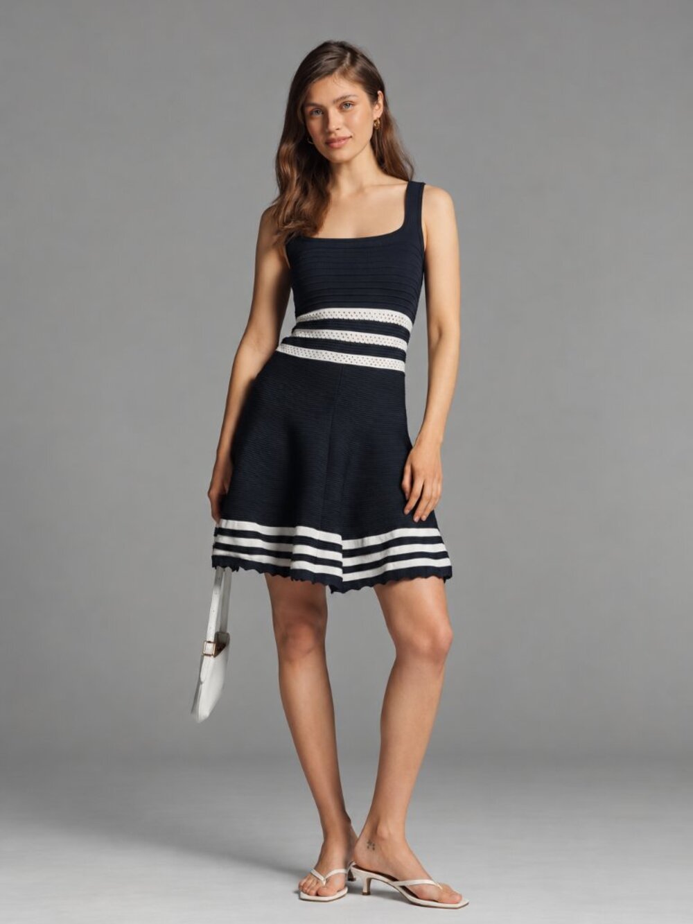 NWT Anthropologie Sleeveless Square-Neck A-Line Sweater Dress
